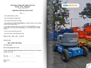  Hợp đồng nguyên tắc xe nâng người